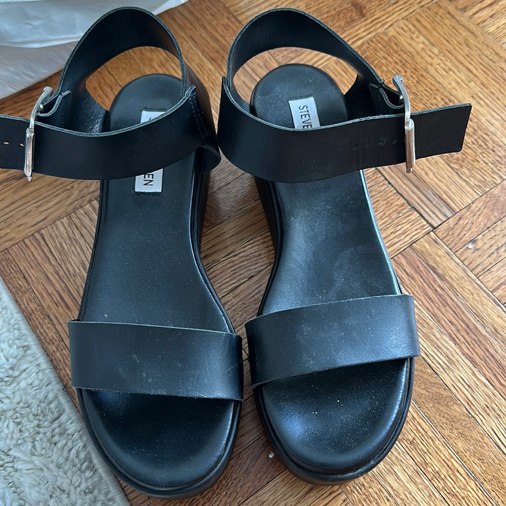 Black platform shoes